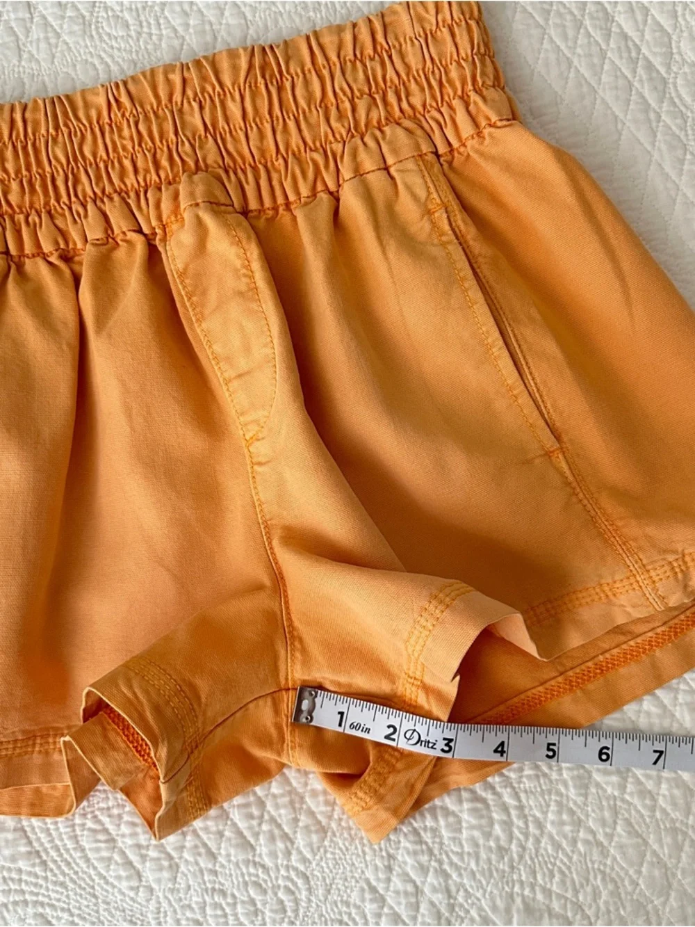 NWT Aerie Babewatch High Waisted Pull On Shorts Orange XS - Picture 10 of 12